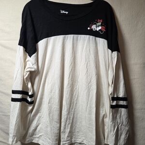 Torrid Black and White Disney Blouse